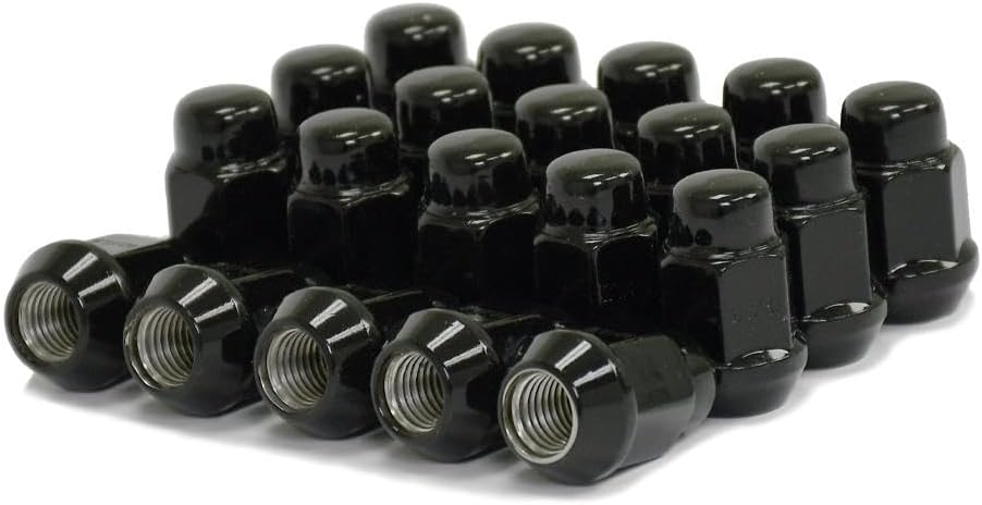 Black Lug Nut Kit – 12x1.5mm, Compatible with 1984–2019 Chevy Corvette, 3/4