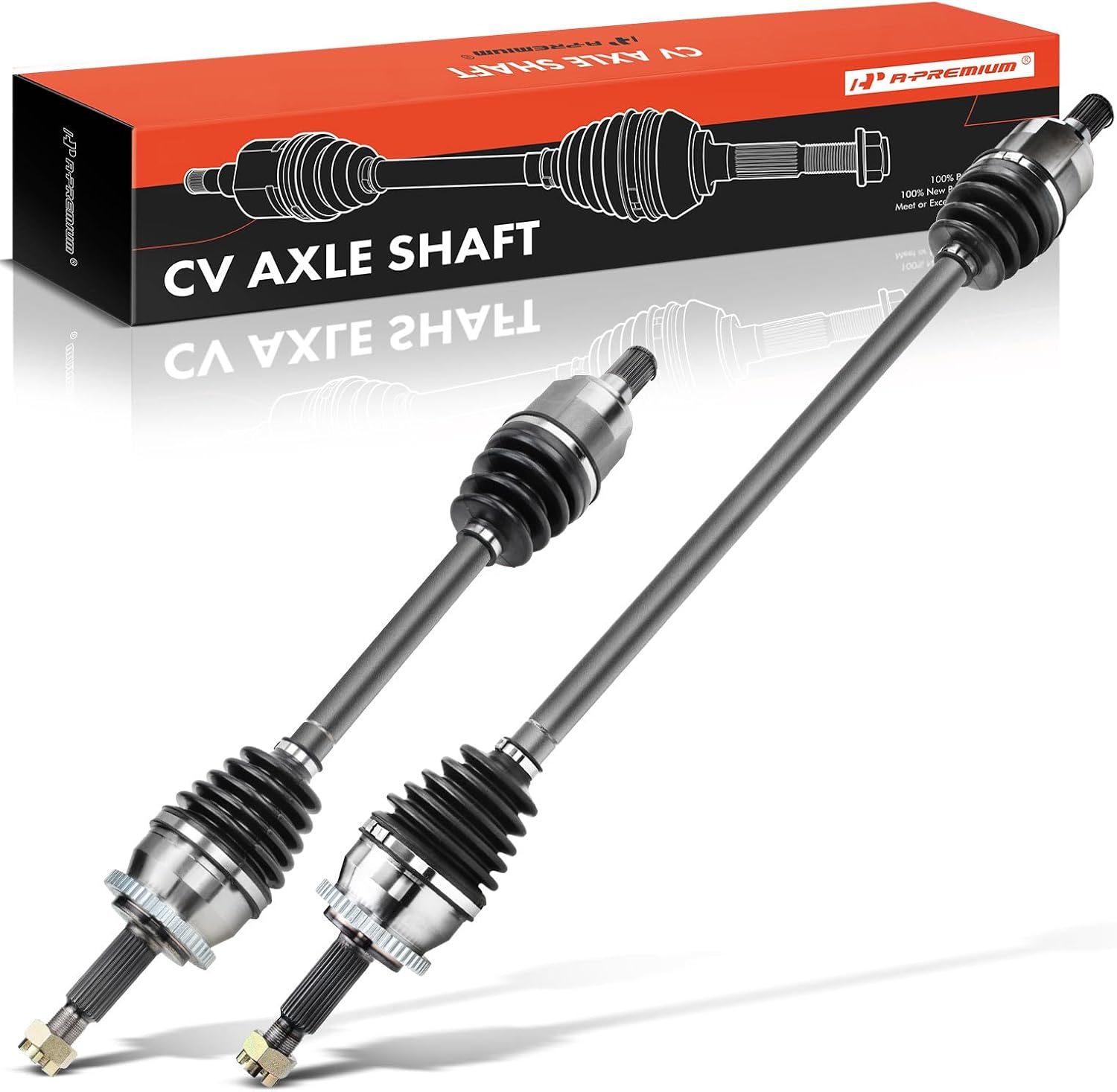 A-Premium Pair (2) Front CV Axle Half Shafts Assembly Compatible with Hyundai Sonata 2011 2012 2013 2014, L4 2.4L Gas, Automatic Transmission, Driver and Passenger Side