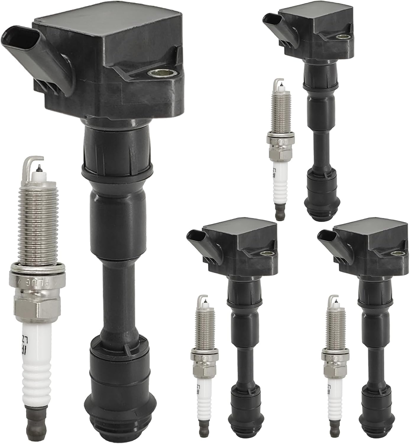 Set of 4 Ignition Coil Coils and Iridium Spark Plugs UF756 for Volvo XC60 2015-2020 XC90 2016-2020 S60 2015-2020 XC40 2019-2020 S80 2016 S90 2017-2020 V60 V90 XC70 2.0L