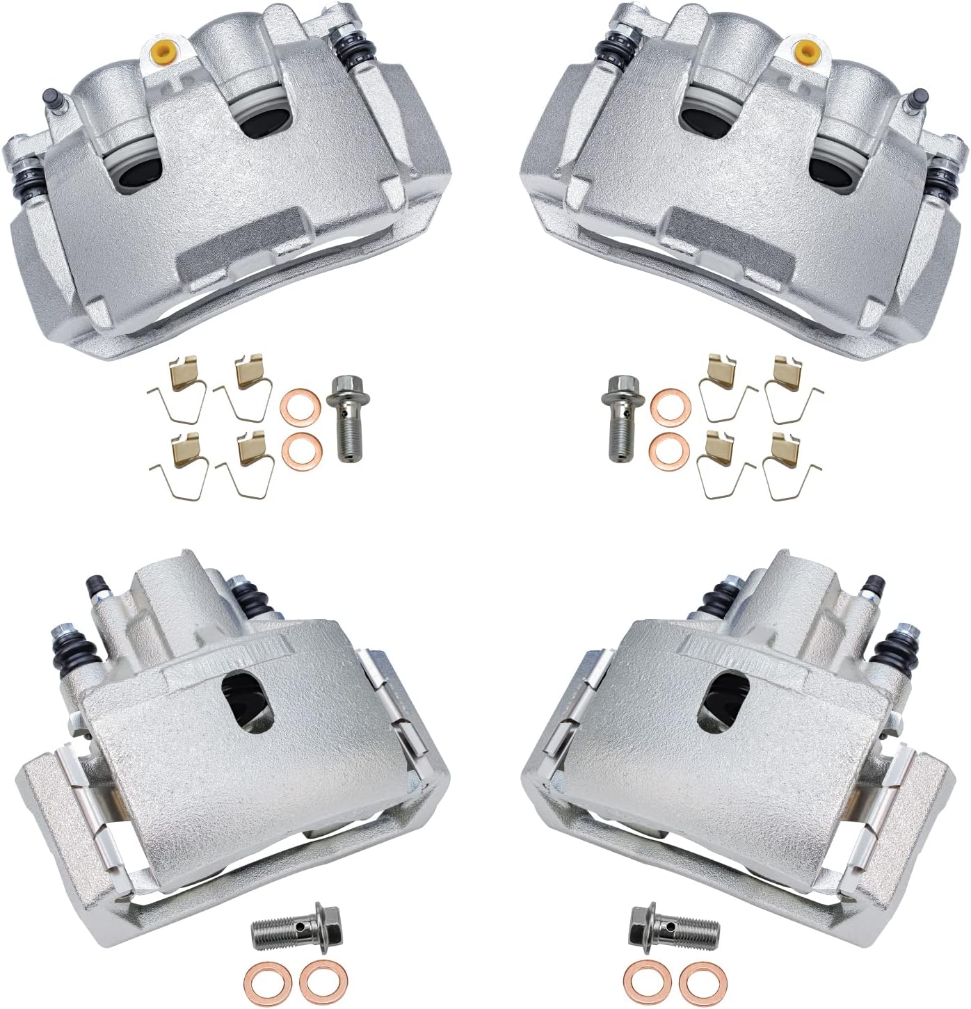 Detroit Axle - 4pc Brake Calipers for 2011-2018 Ram 1500, 2009-2010 Dodge Ram 1500, 4 Front and Rear Disc Brake Calipers Replacement