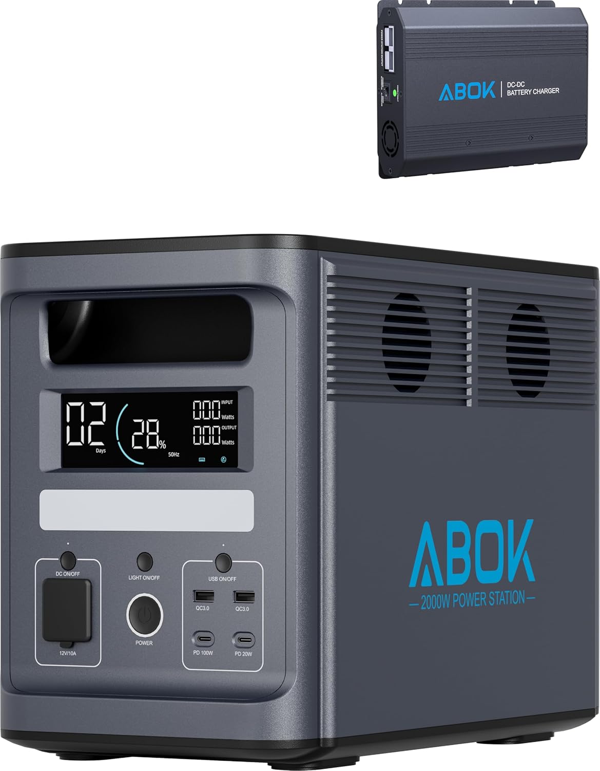 Ark2000 Portable Power Station with 500W DC-DC Charger, 1536Wh LiFePO4 Battery, Expandable to 4.6kWh, 1.3 Hrs 0-100%, UPS, App, 2000W AC Solar Generator for Camping, Emergency, RV