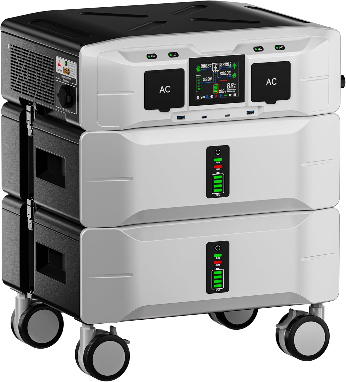 IEE 5120Wh Portable Power Station SP5000, 120/240V, 5000W(Peak 9000W) AC Output Solar Generator, Expandable Capacity, LFP Battery Generator for Home Use, Camping, Emergencies, Power Outages, RVs