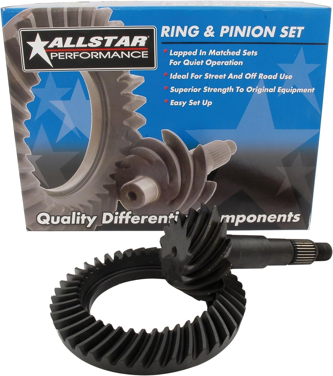 Allstar Performance Ring and Pinion, 3.73 Ratio, 27 Spline Pinion, 2 Series, 7.5 in, GM 10-Bolt, Kit