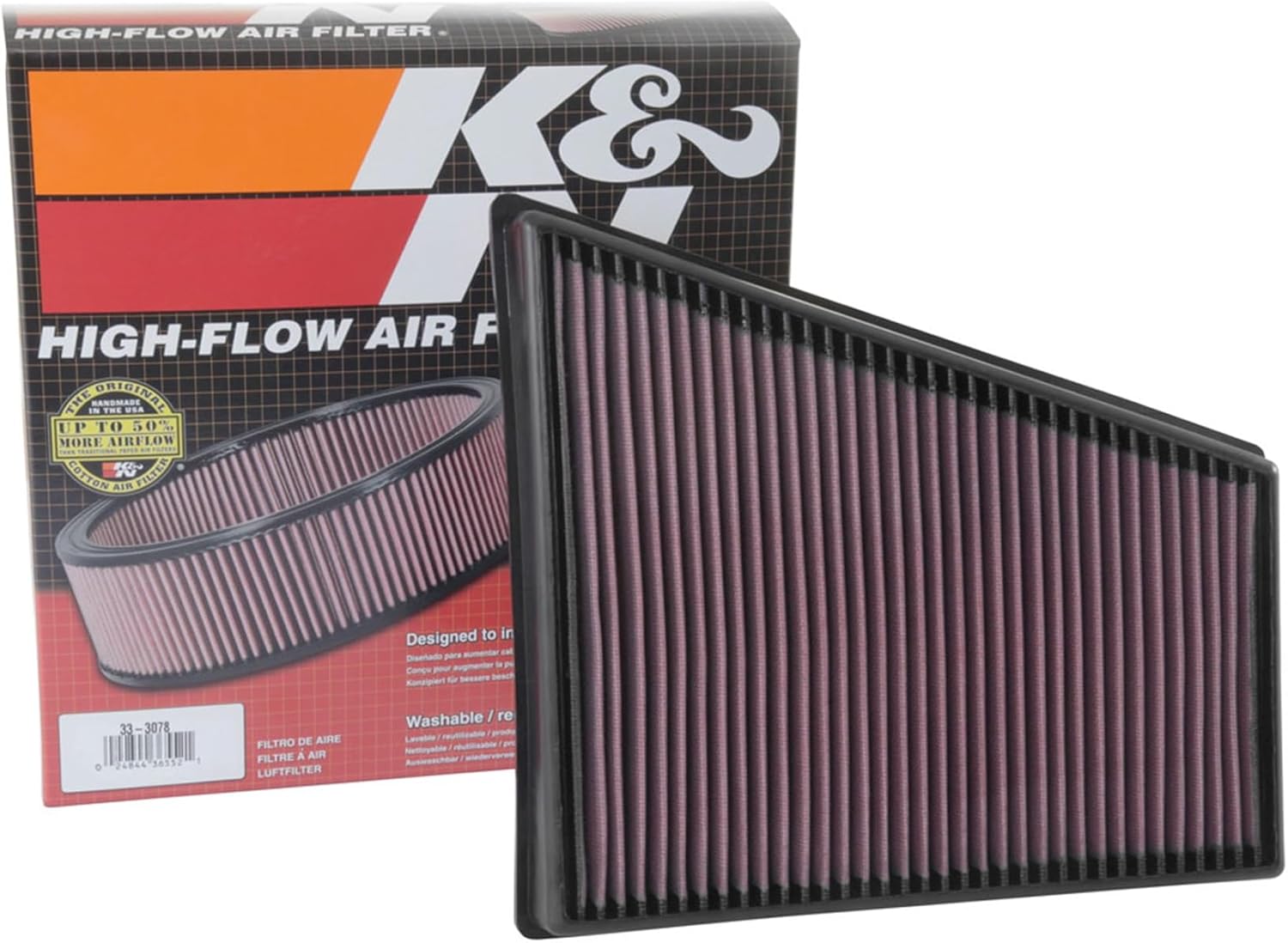 K&N Engine Air Filter: Increase Power & Acceleration, Washable, Premium, Replacement Car Air Filter: Compatible with 2016-2018 PORSCHE (718 Boxster, 718 Cayman), 33-3078