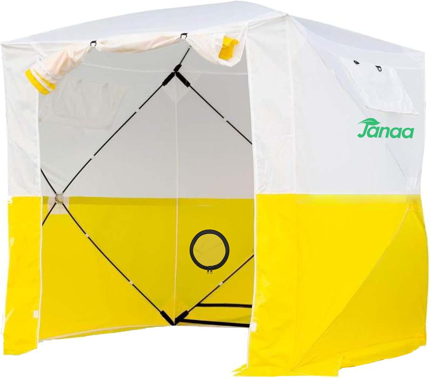 JAX3® Professional Work Tent | Pop Up | 6,2x6,2x7 Ft | Instant Quick and Easy Tool-Free Setup | UV50+ | Waterproof | Slicing, Commercial Tent, Fiber Optic for Heavy-Duty Use
