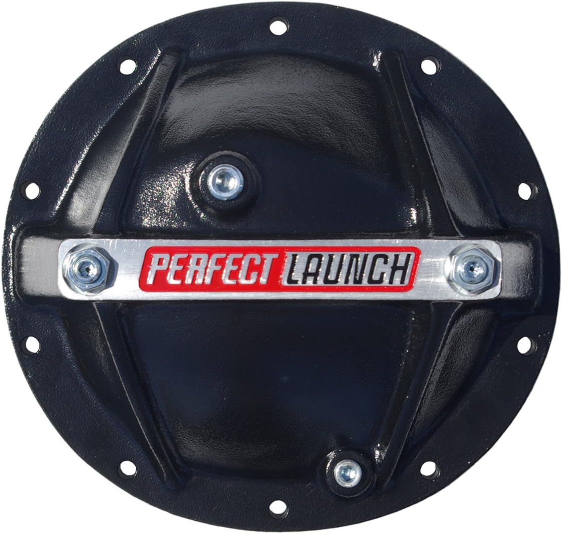 Proform 66668 Black Aluminum Differential Cover with Perfect Launch Logo and Bearing Cap Stabilizer Bolts for GM