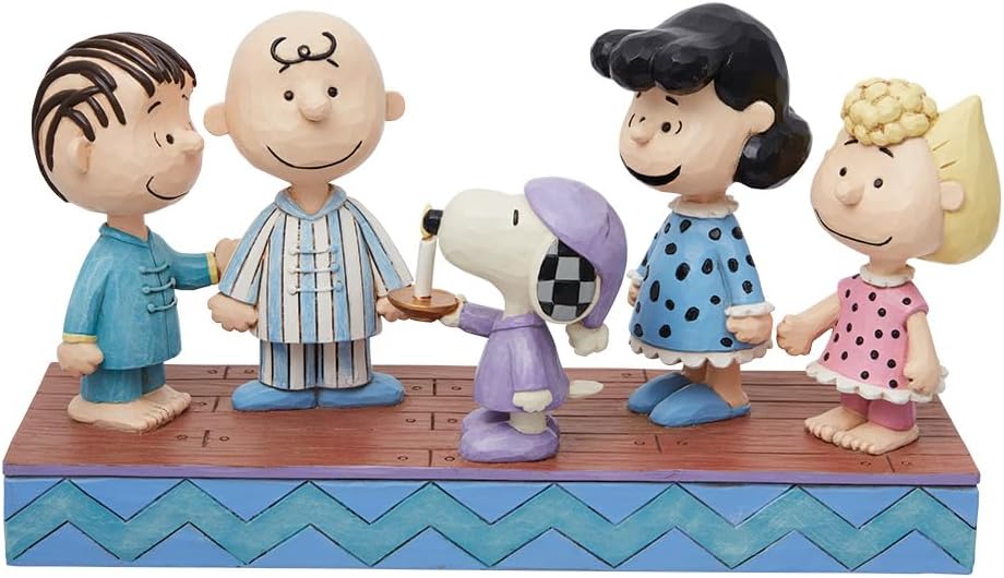 Enesco Jim Shore Peanuts Gang in Christmas PJ's Figurine