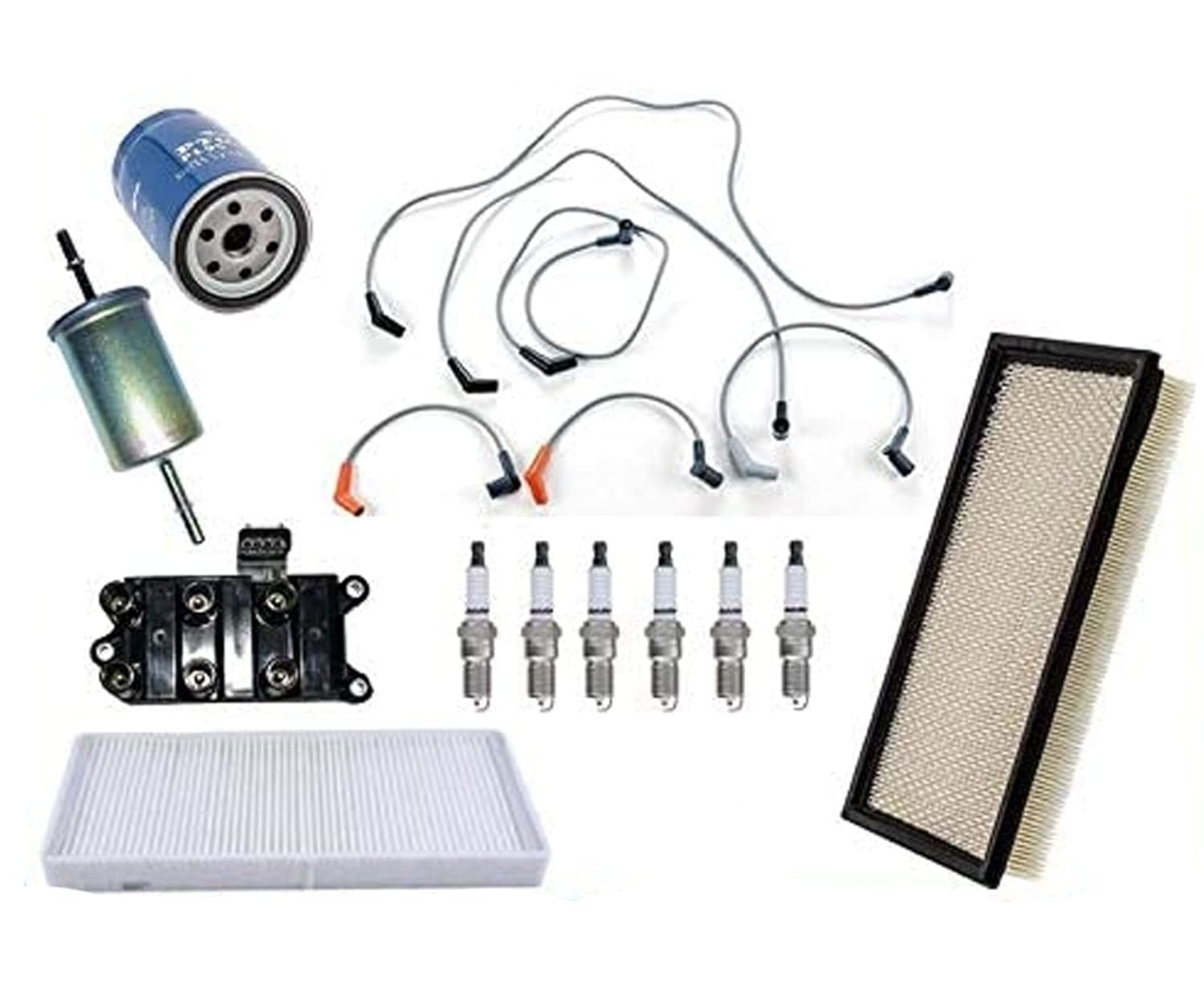 Ignition Spark Plug Wire Plugs Air Oil Cabin Filters Replacement Part for 04-05 Ford Freestar 12p