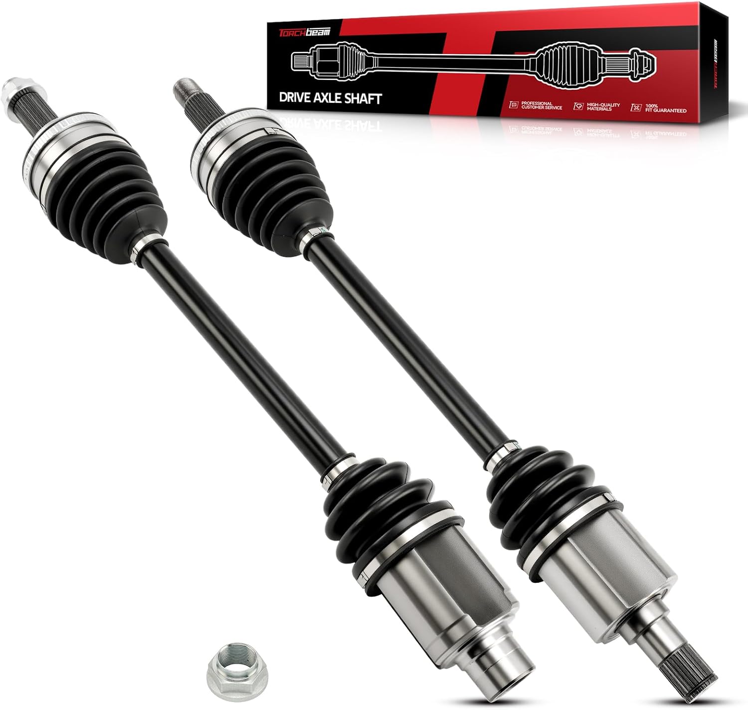 Torchbeam CV Axle Shaft Assembly Compatible with 2006-2008 Honda Pilot, 2003-2006 Acura MDX, Front CV Axle 66-4198 66-4199