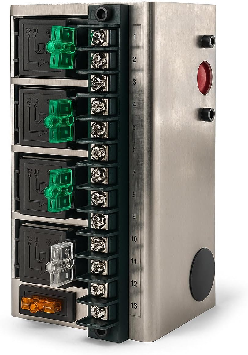 MGI SpeedWare Fused Relay Panel Box and 12vDC Wiring Kit (4 Relay)