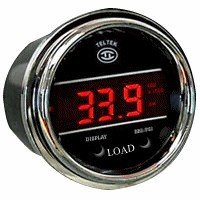 Load Weight Gauge for Any Semi, Pickup Truck or Car - Bezel: Black - LED Color: Blue