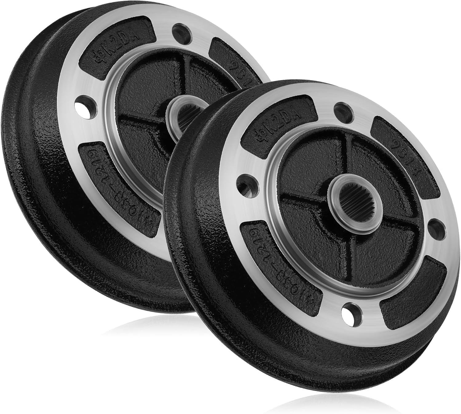 M MATI Rear Wheel Brake Drum Hub 2PCS for Kawasaki Mule 2010 2020 2030 2500 2510 2520 KAF540 KAF620 KAF950 1990-2001 41038-1226