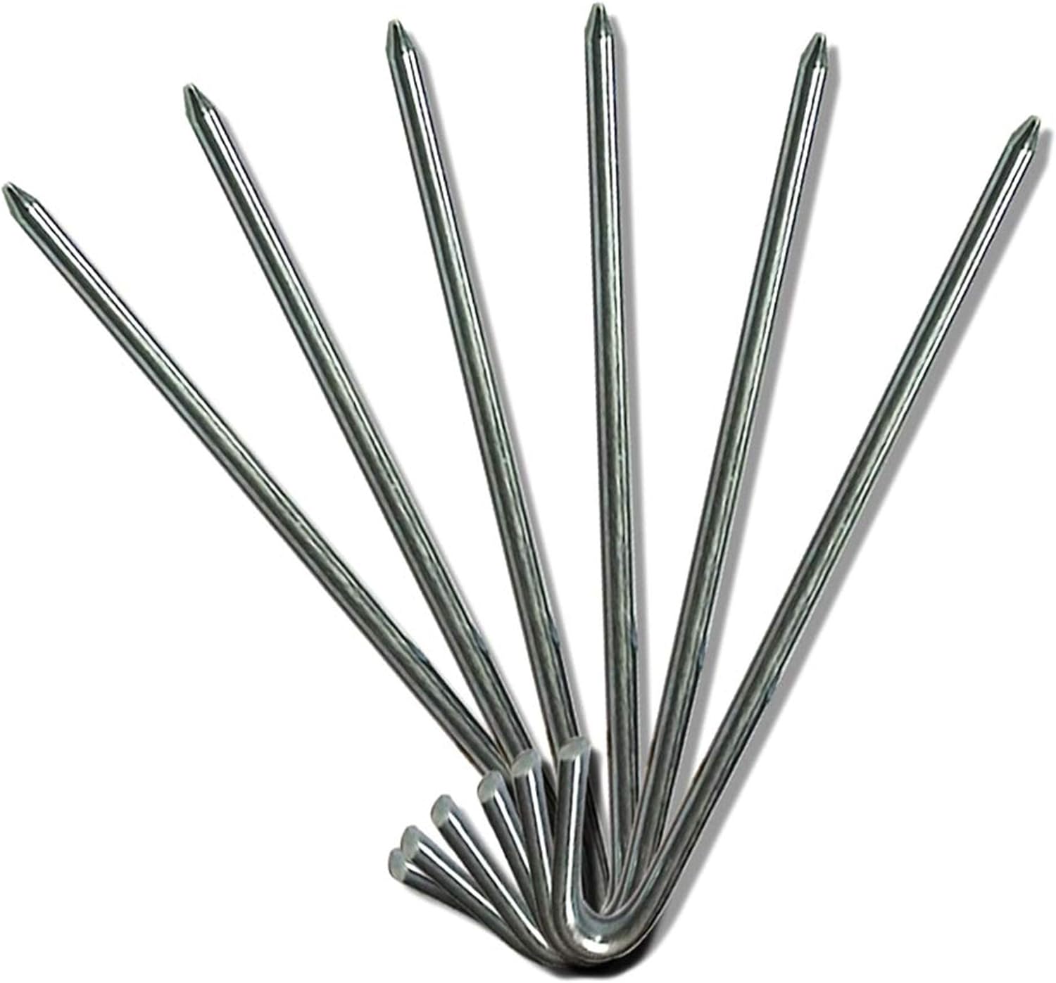 Steel Tent Stakes Heavy Duty Ground Stake, Metal Stakes to Anchor Commercial Inflatables, Outdoor Camping Canopy, Fence, Garden Tent Accessories, 1/2