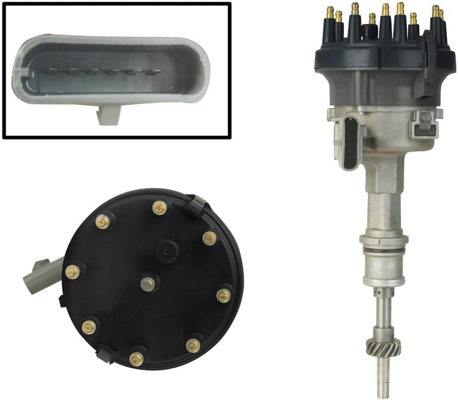 OEG Parts New Distributor Compatible With 1986-1993 Compatible With Mustang F-150 F-250, Lincoln Town Car, Mercury Cougar, Replaces E5ZE 12127-BA E6AE 12127-DA E6AZ 12127-D E6SE