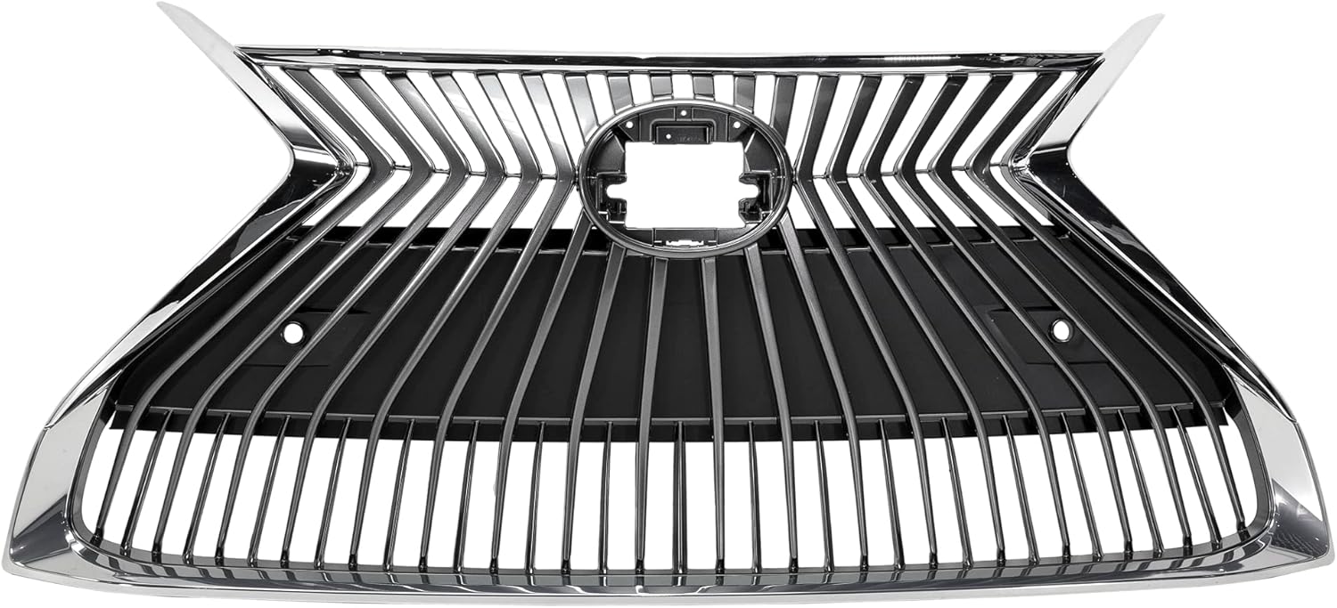 Garage-Pro Front Grille Assembly For 2019-2020 Lexus ES300h, 2019-2020 ES350 Chrome Shell, Silver Black Insert