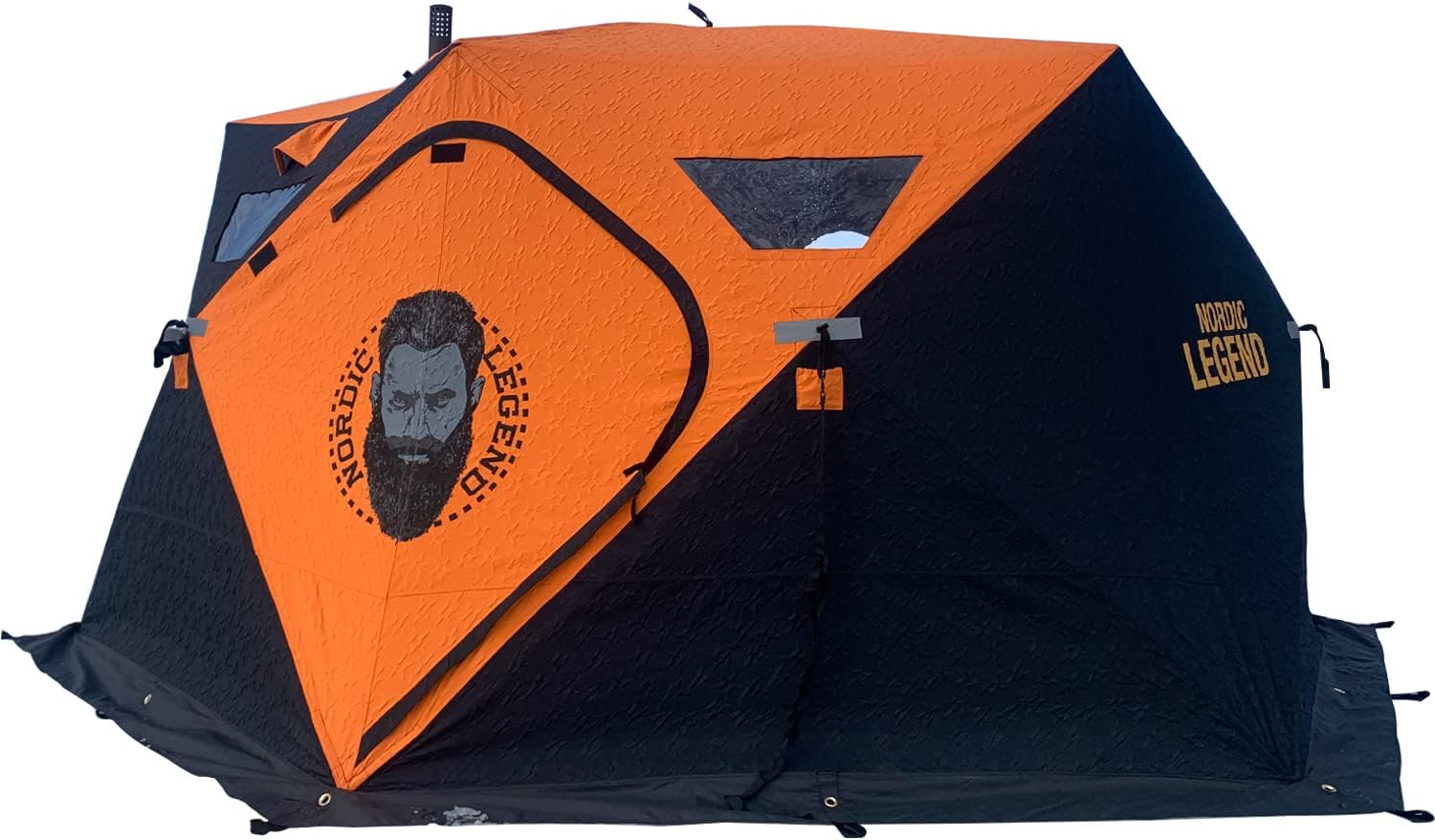 Nordic Legend Aurora Series Pop-Up Portable Ice Fishing Shelter (Aurora Lodge 6-8 Person Insulated)