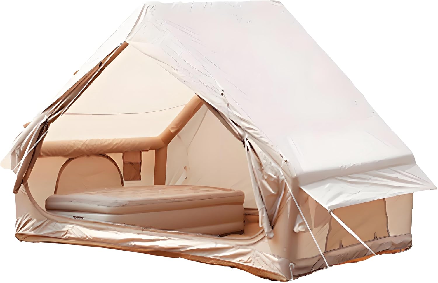 2025 Upgraded Waterproof Inflatable Camping Tent for 5-8 People, No Assembly Needed Luxury Glamping House, Oxford Fabric Inflatable Camping Tents with Hand Pump