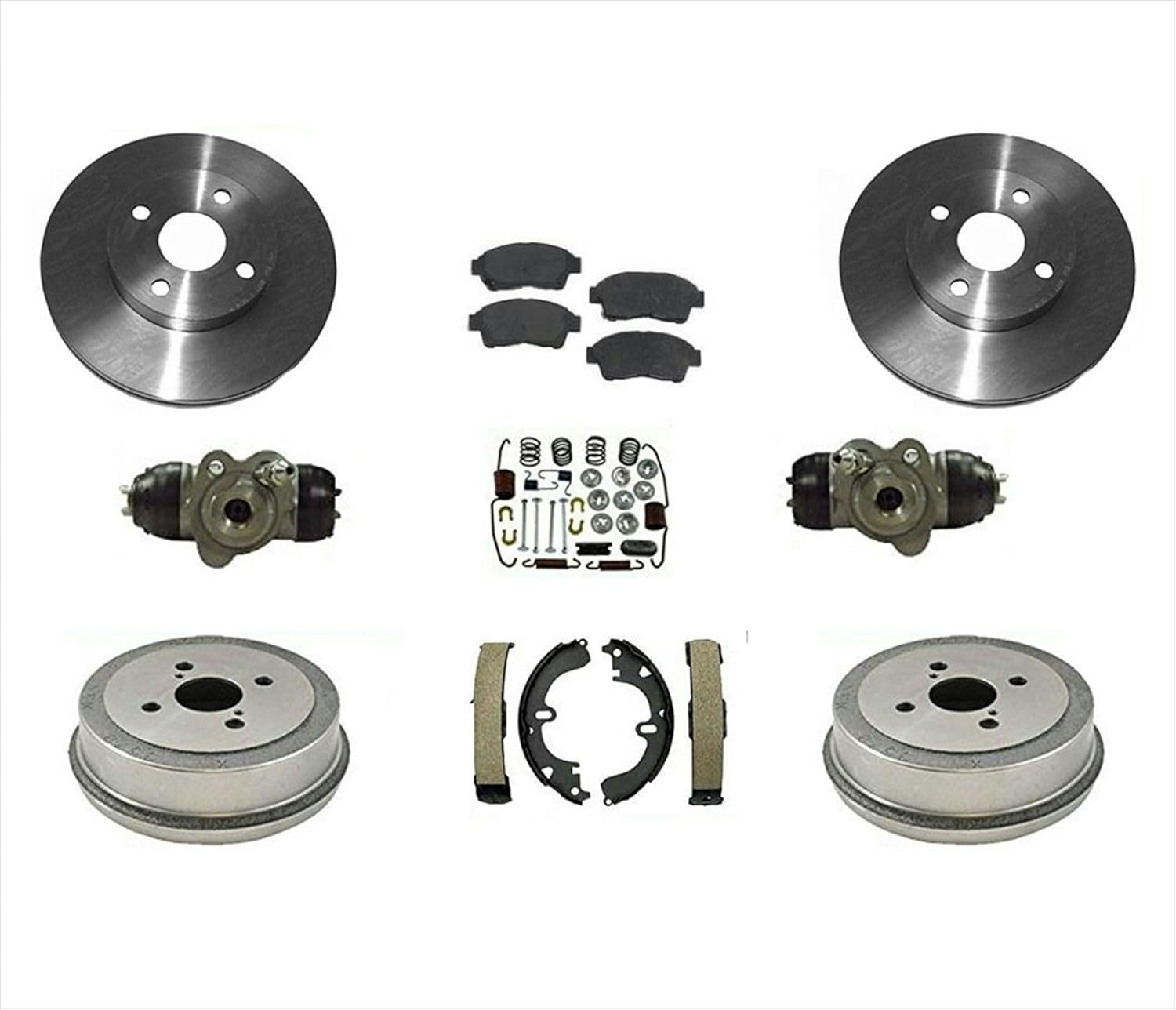 Fits 93-97 Corolla Prizm Brake Disc Rotors Pads Drums Shoes Cylinders Springs 9P