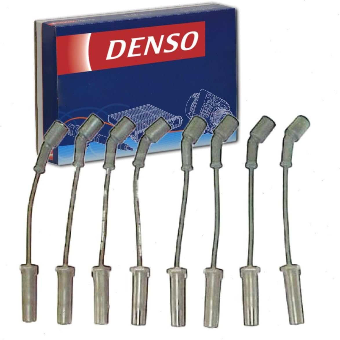DENSO Spark Plug Wire Set compatible with GMC Sierra 1500 4.8L 5.3L 6.0L 6.2L V8 1999-2013