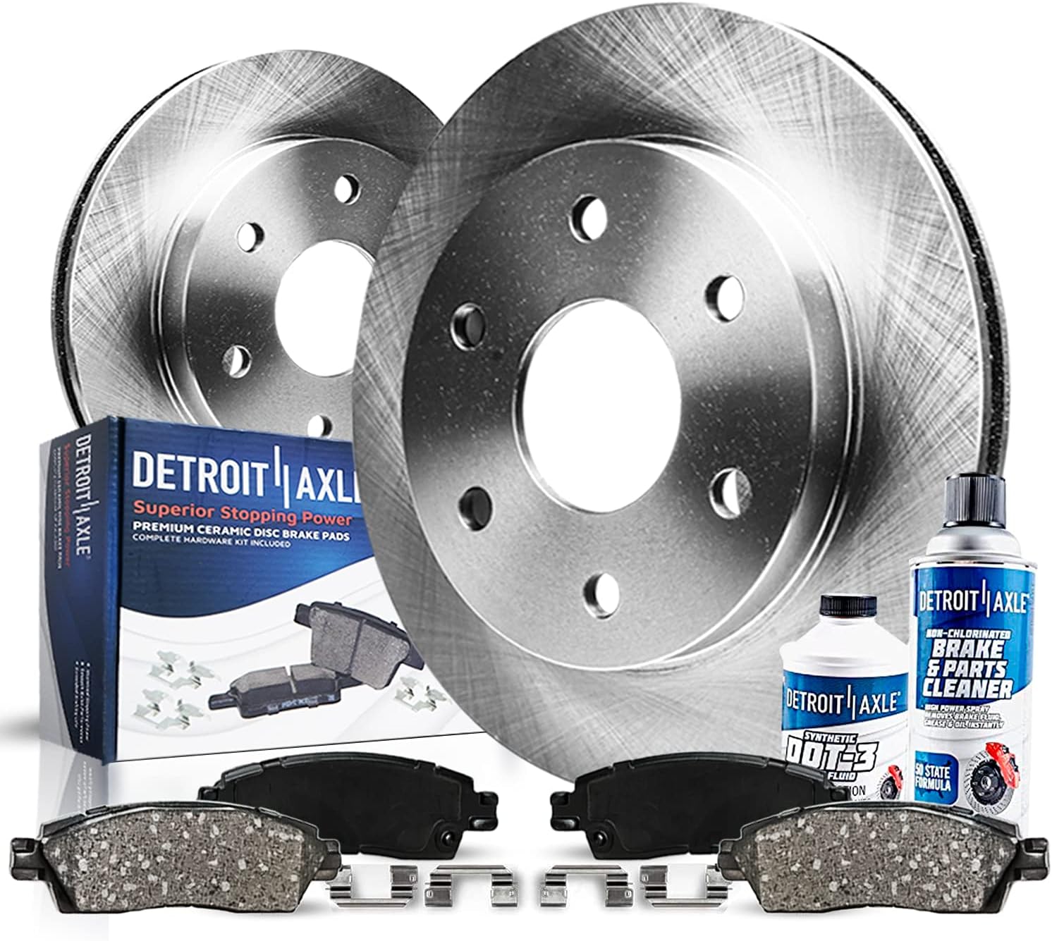 Detroit Axle - Rear Brake Kit for 2005-2025 Nissan Frontier Xterra Suzuki Equator Replacement 2006 2007 2008 2009 2010 2011 2012-19 Brakes Rotors and Ceramic Brake Pads