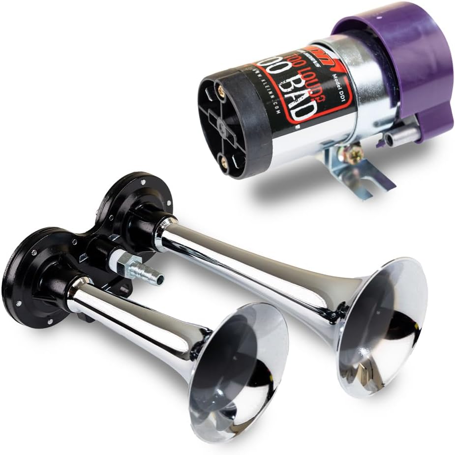 Kleinn Air Horns 6126 Direct Drive Dual Air Horn Kit - Chrome