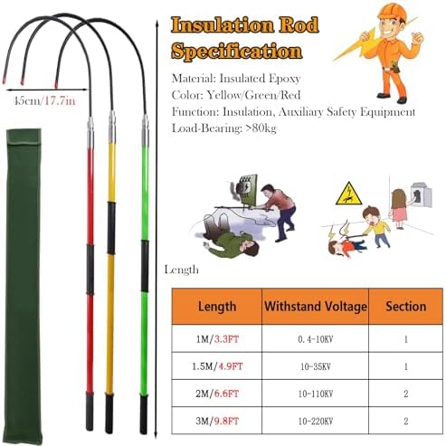 Lightweight Rescue Hook for Aerial Work - 300cm Life-Saving Pull Tool for Electric Vehicles & Construction Sites, Emergency Protective Equipment (Yellow)