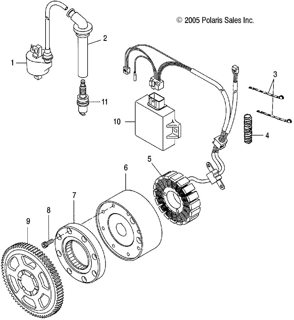 Polaris Ingition Coil Assembly, Genuine OEM Part 3088053, Qty 1
