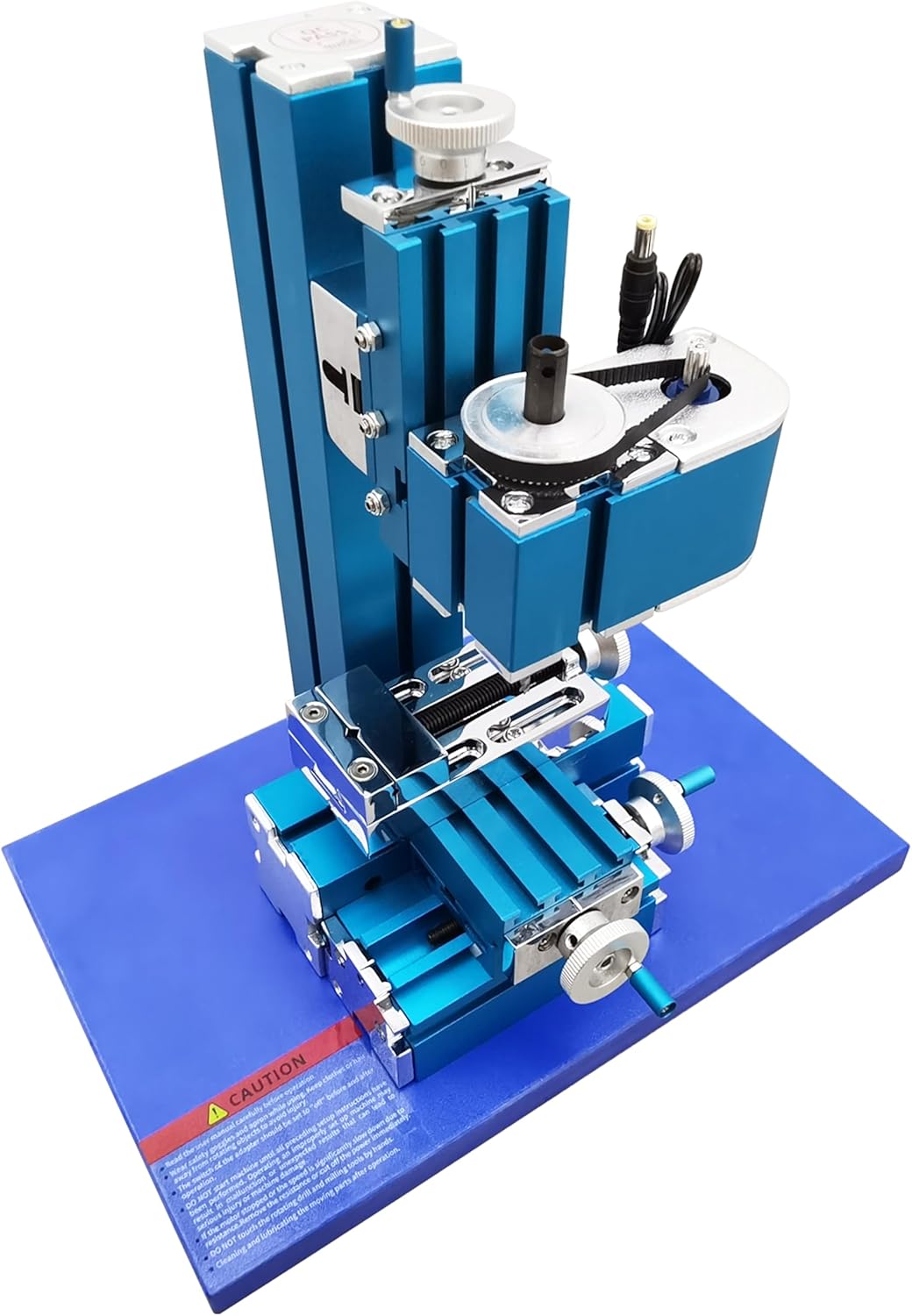 Mini Teaching Drilling and Milling Lathe Machine Benchtop for Wood Working Education DIY with Metric Scale 100-240V 24W