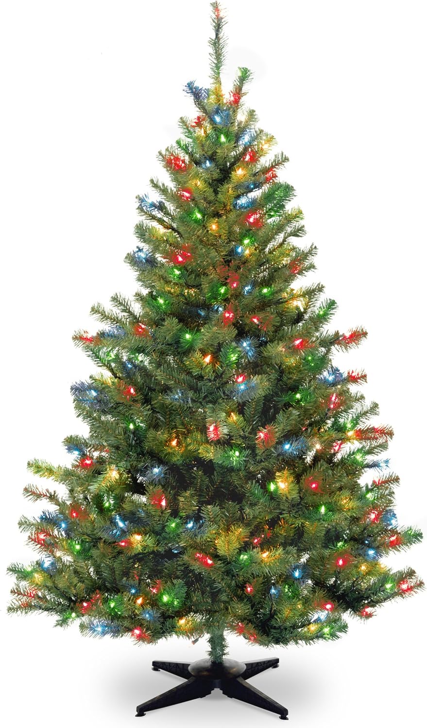 National Tree Company 6 ft Pre-Lit Kincaid Spruce Artificial Christmas Tree, 400 Multicolor Lights, 700 Tips, Includes Stand, Green