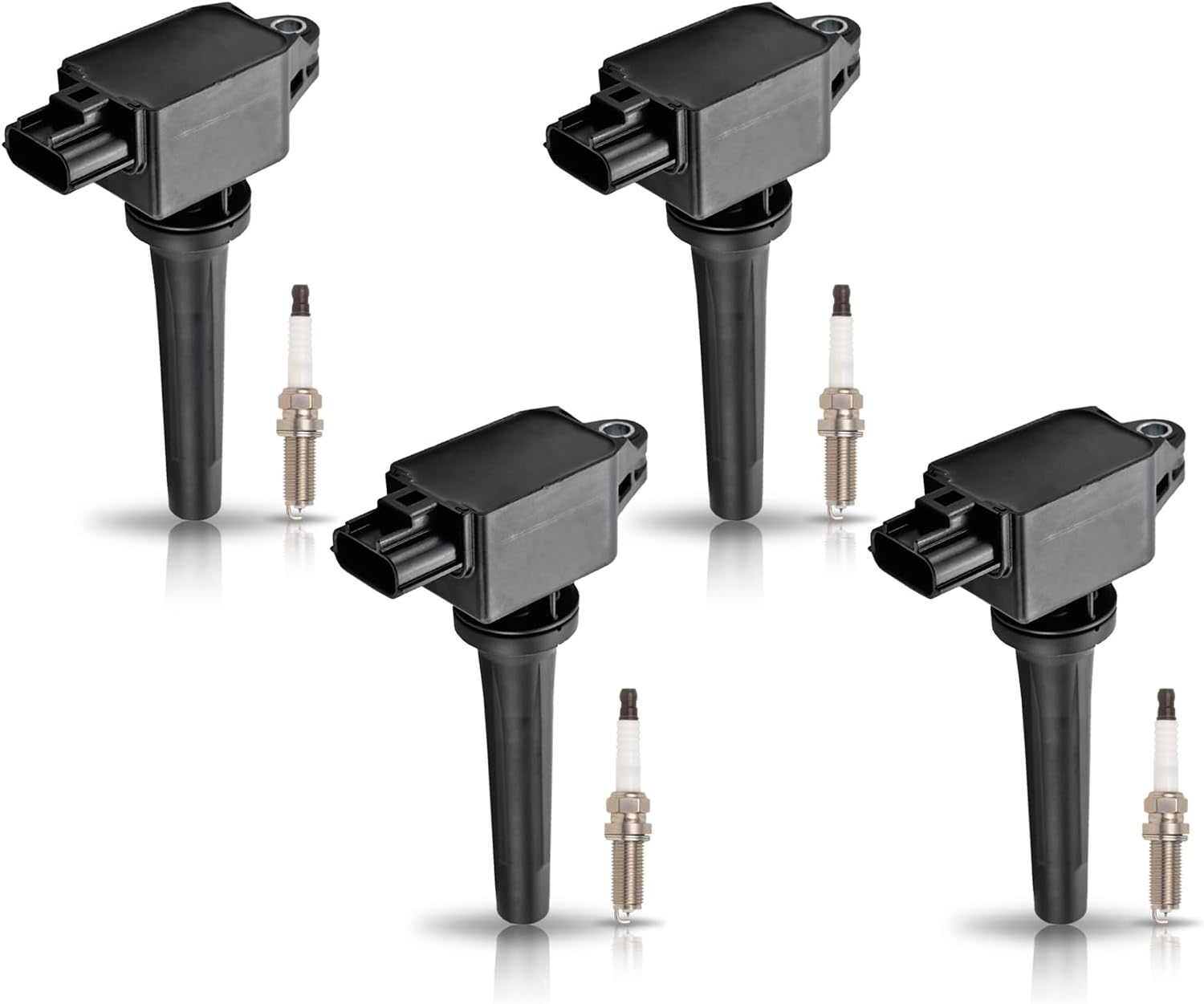 ENA Set of 4 PE2018100 Ignition Coil Pack and 93501 Iridium Spark Plug Compatible with Mazda CX-5 2013-2018, 3 2012-2019, 3 Sport 2014 2016-2018, 6 2014-2017, MX-5 Miata 2016-2018, CX-3 2016-2020