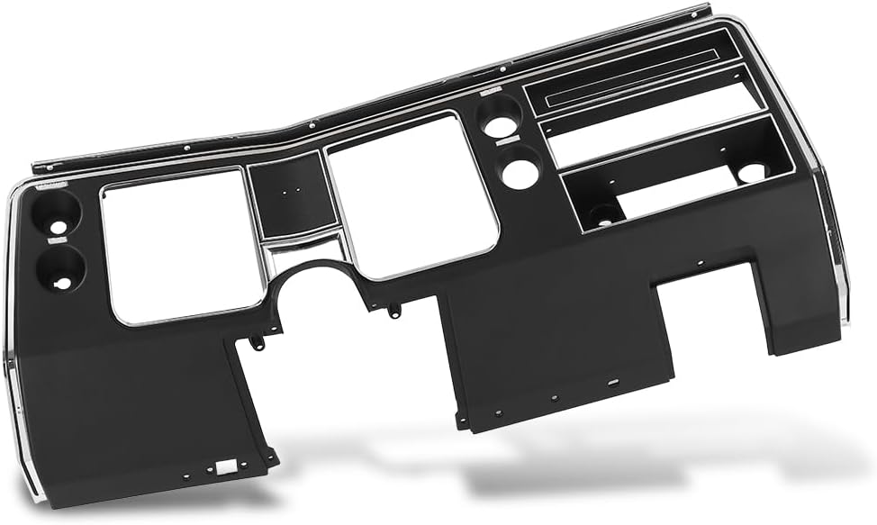 PIT66 Dash Instrument Panel Bezel Compatible with Chevy Chevelle El Camino 1968 Without Air Black Plastic