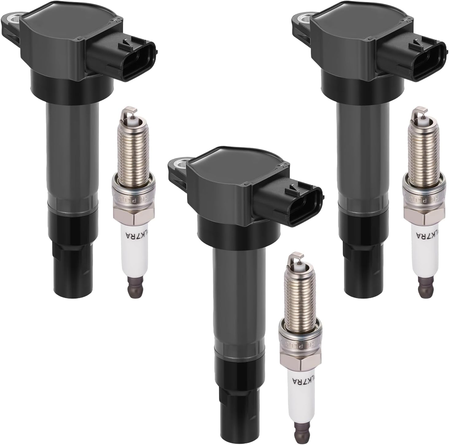 UF543 Ignition Coils & SP541 Spark Plugs Compatible with Smart Fortwo 2008-2015 1.0L L3 - Replaces UF681 12597745 42597745