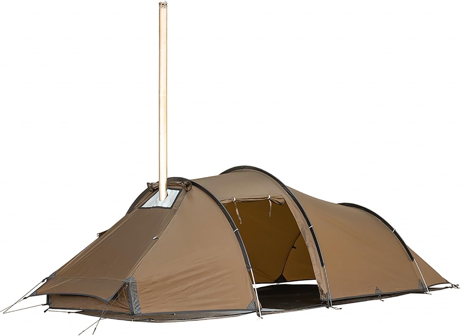 POMOLY Tunnel Tent for 1-2P Camping, Locomotive 2 Chimney Tent for 4 Season Hiking, Backpacking, Hunting (Without a Ground Sheet)