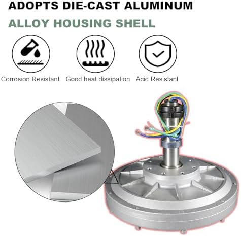 500W 12V Coreless Permanent Magnet Generator - 3-Phase 350RPM for DIY Vertical Wind Turbines, Eco-Friendly Renewable Energy, Efficient Power Solution