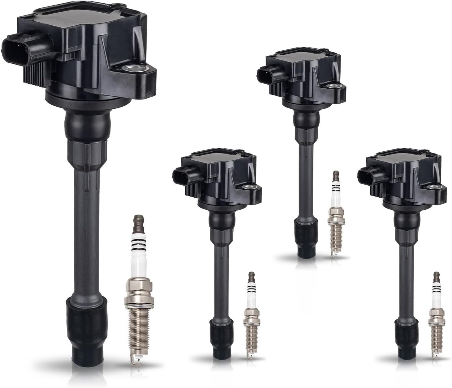 ENA UF781 Ignition Coil Pack and Iridium Spark Plugs Compatible with 2016 2017 2018 2019 2020 2021 Honda Accord Civic Insight Clarity Acura RDX TLX 1.5L 2.0L Replaces for CM11124A 3052059B013 Set of 4