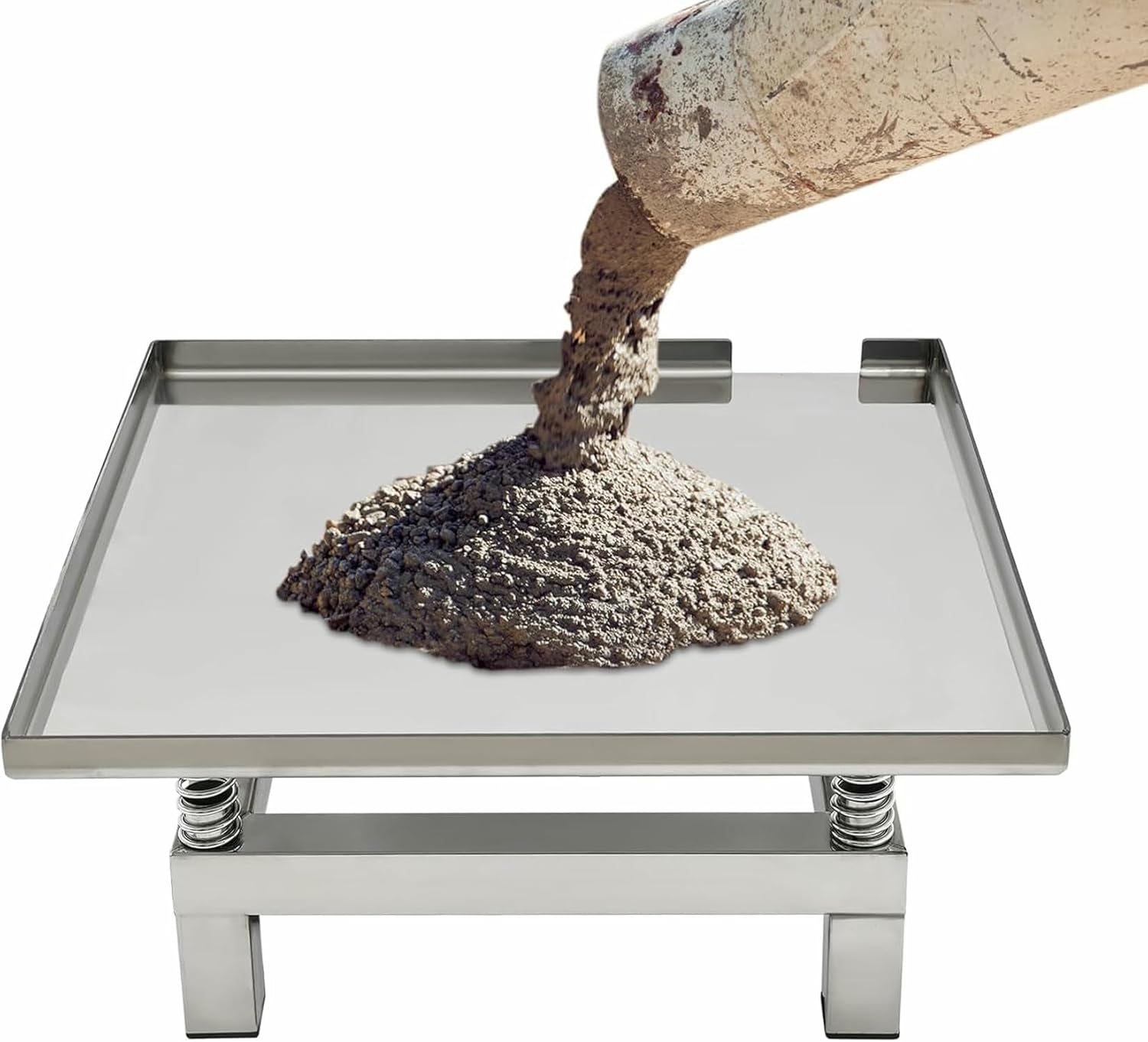 Concrete Vibration Table, Stainless Steel Vibrating Test Bench, Silver Concrete Vibrating Tool for Mold Vibration Molding, Increasing The Firmness of Concrete