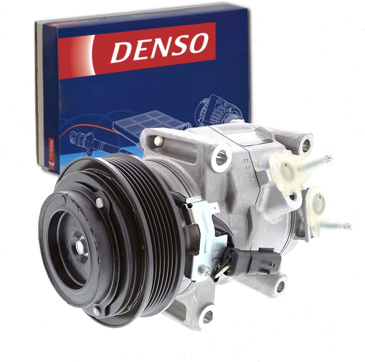 Denso 471-0829 New AC Compressor with Clutch, 1 Pack