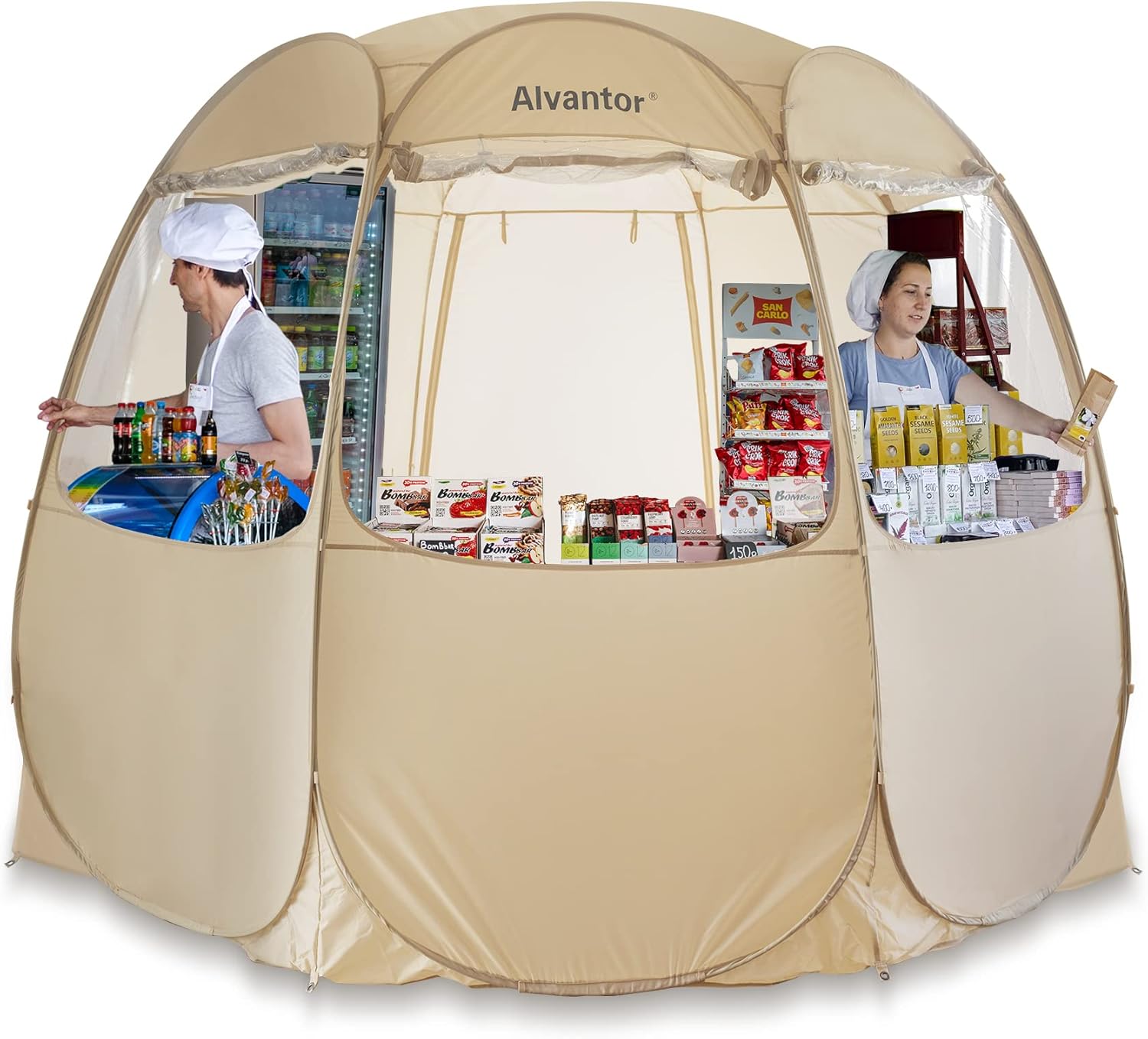 Alvantor Pop Up Canopy Tent - Vendor Booth Event Tent - Pop Up Canopy for Commercial Activity - Camping Gazebos - Beige