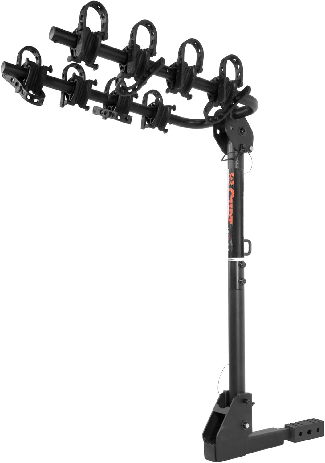 CURT 18030 Extendable Trailer Hitch Bike Rack Mount, Fits 1-1/4, 2-Inch Receiver, 2 or 4 Bicycles