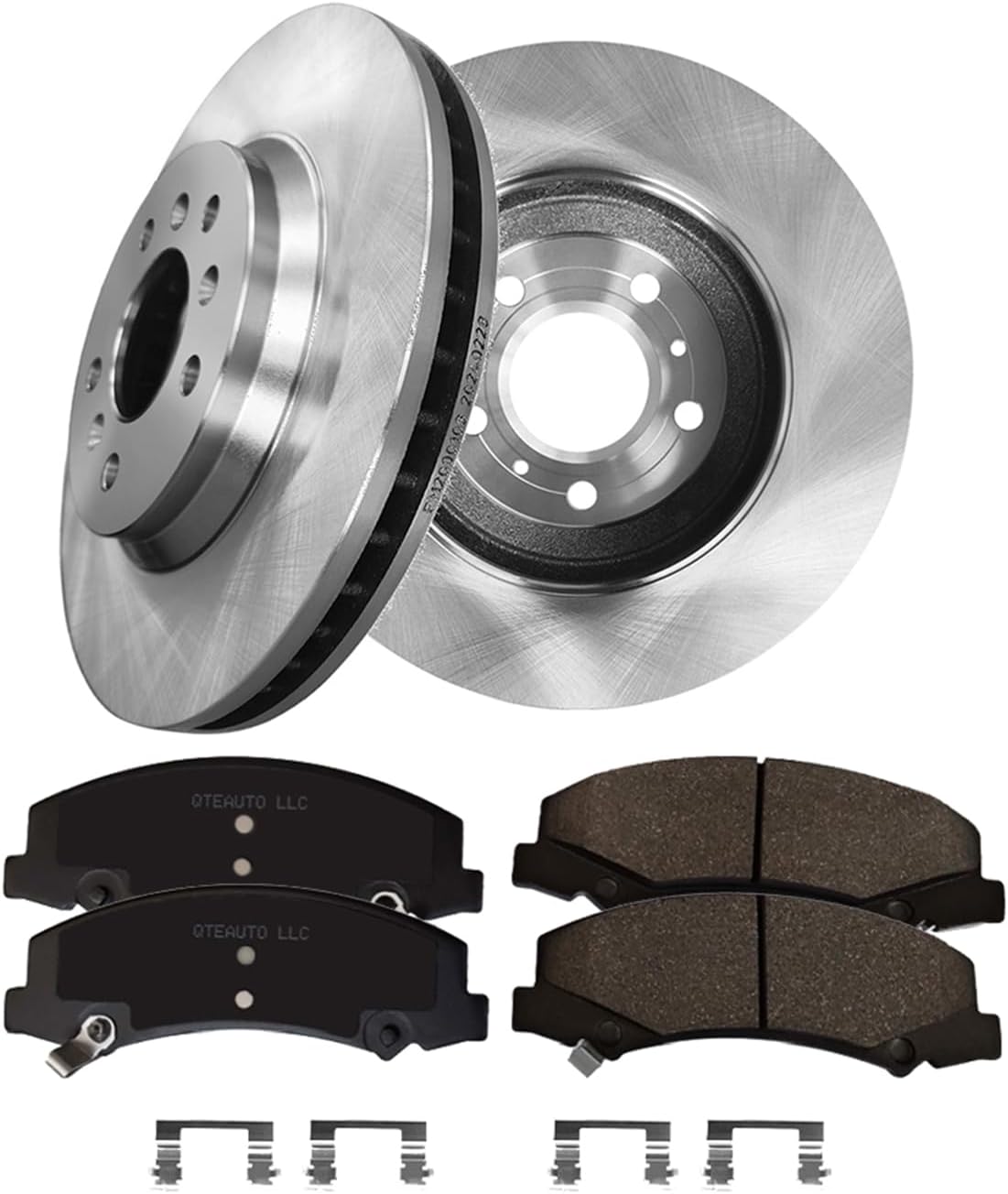 PM Auto Set of 6 Front 302.95mm Brake Disc Rotors-Ceramic Brake Pad Kit Replacement For 2006-2011 Buick Lucerne
