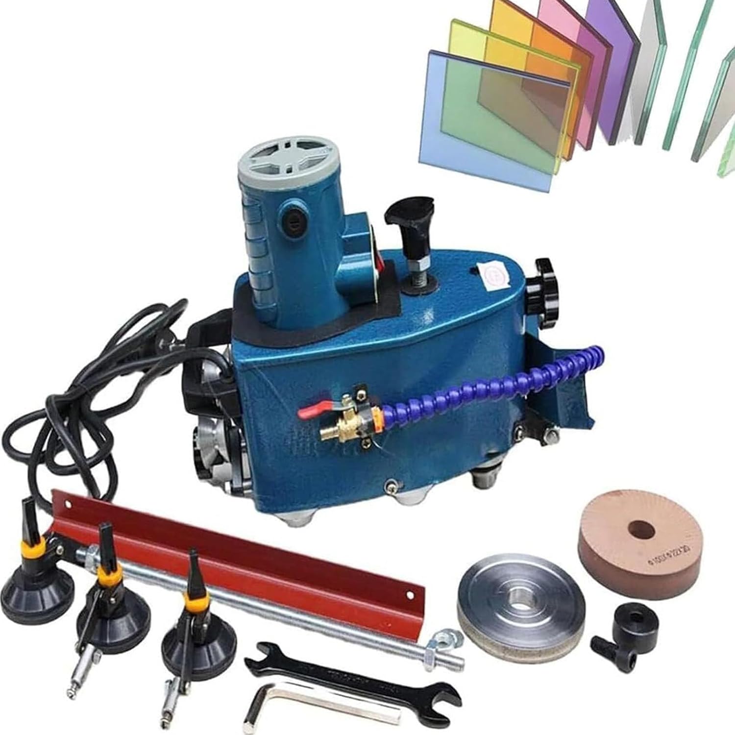Electric glass edge grinder 8000r/Min portable small glass edge grinder, straight round bevel glass edge grinder glass acrylic polishing machine