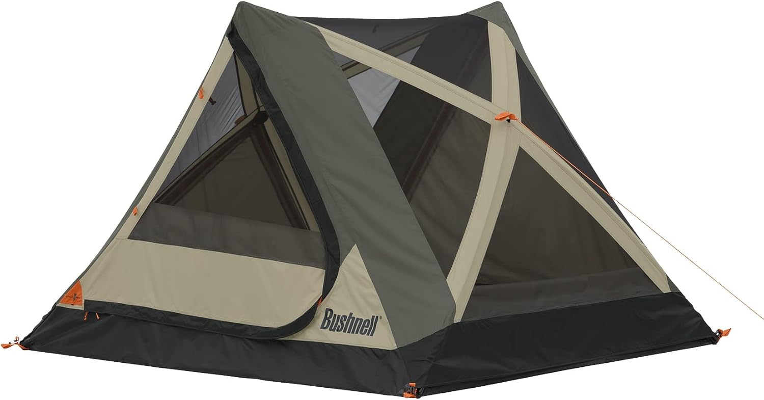 Bushnell Tent | Instant Pop Up 3P / 4P/ 6P / 8P Hub Style Tents | Best Pop Up Tent for Camping, Hiking, Family Camping, Hunting, Fishing, and Basecamp (3 Person)