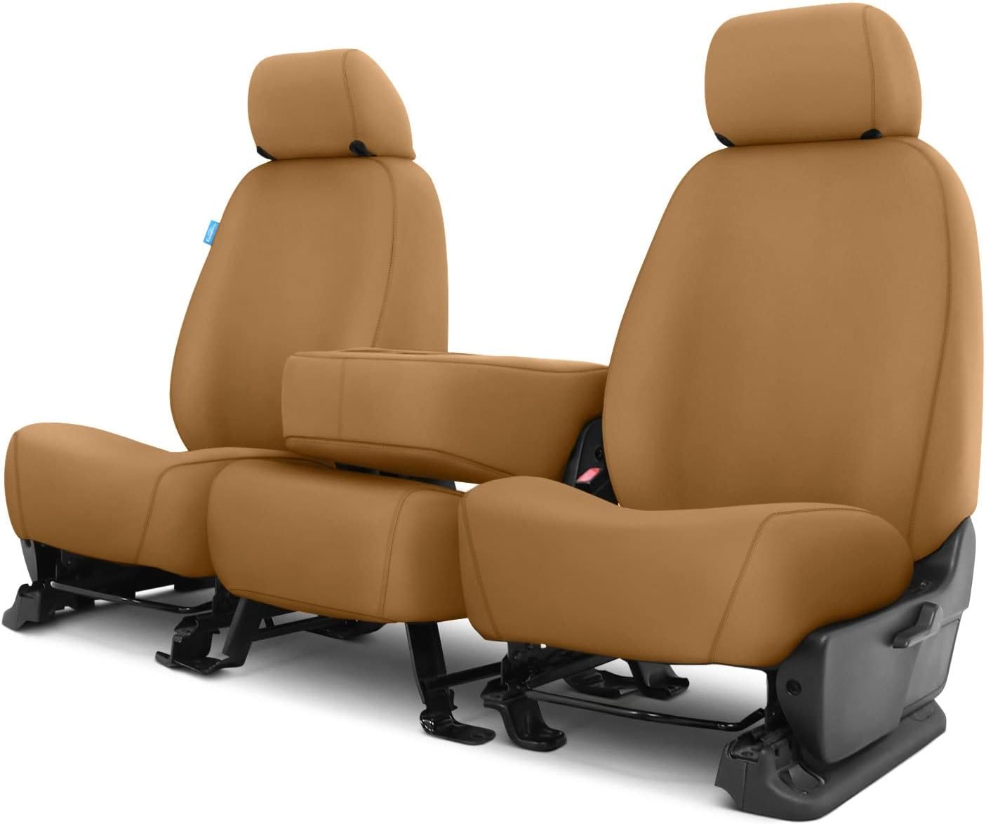 Covercraft Custom-Fit Front Bench SeatSaver Seat Covers - Polycotton Fabric, Tan - SS3359PCTN