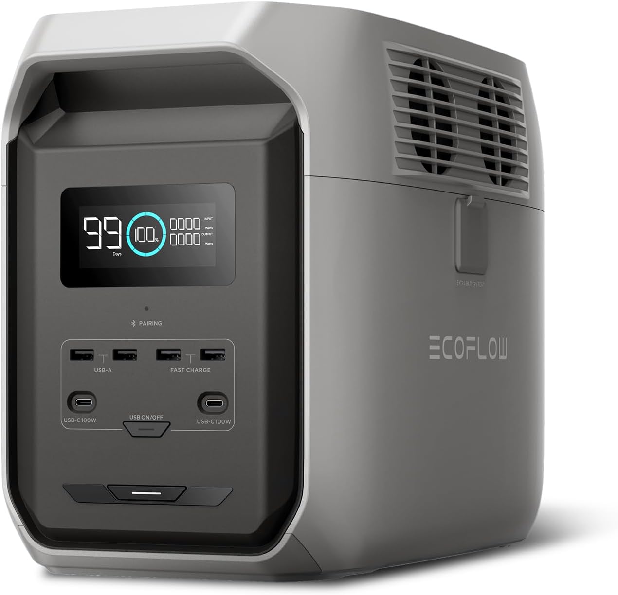 EF ECOFLOW Solar Generator DELTA 3 1500 with 220W Solar Panel, 1536Wh LiFePO4 Battery, 6X1800W (X-Boost 2200W) AC Outputs, Ultra-Quiet Power Station, Fast Charging for Home Backup Use