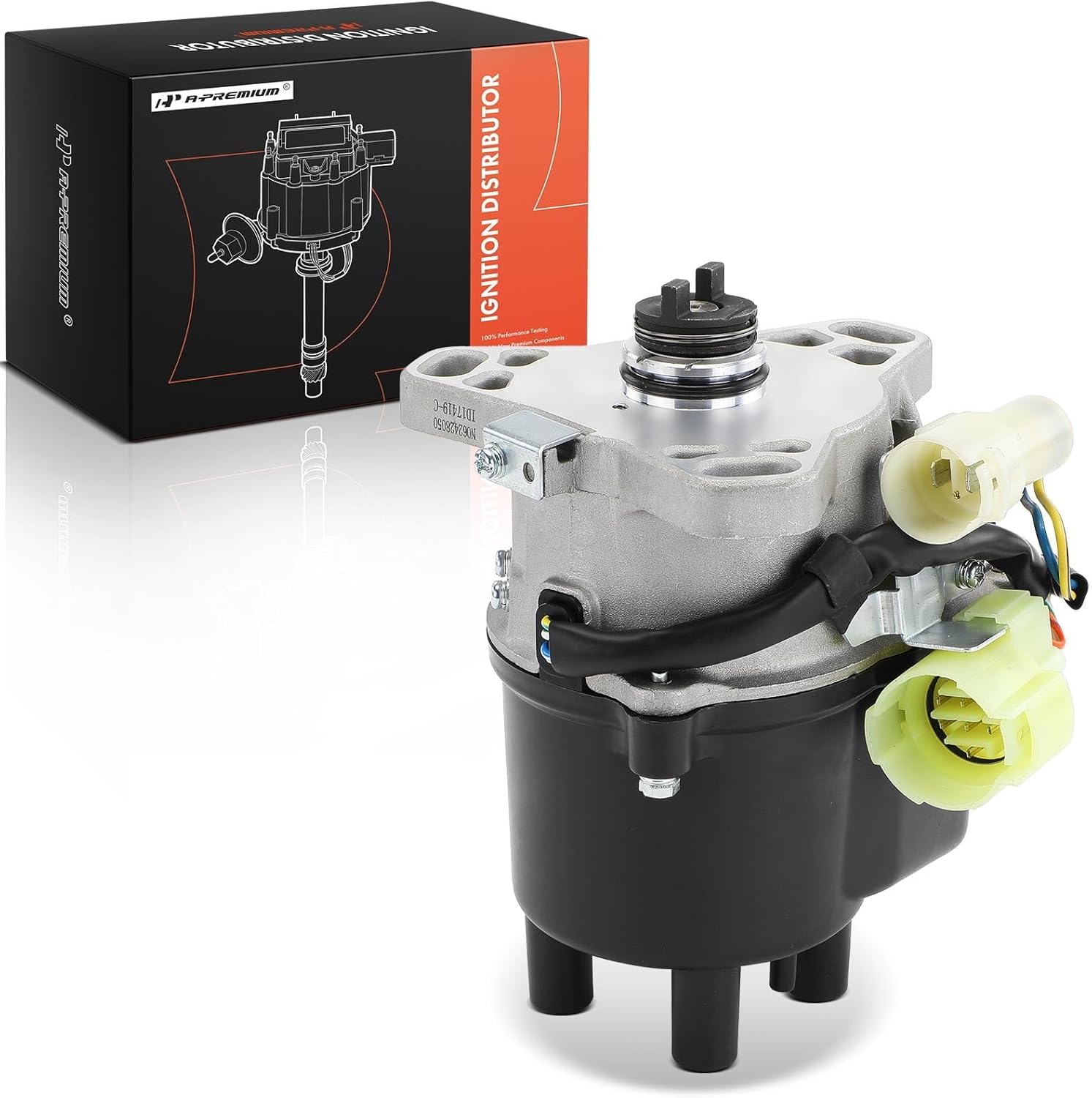 A-Premium Ignition Distributor with Cap and Rotor Compatible with Acura Integra 1990-1991 1.8L, Automatic Transmission