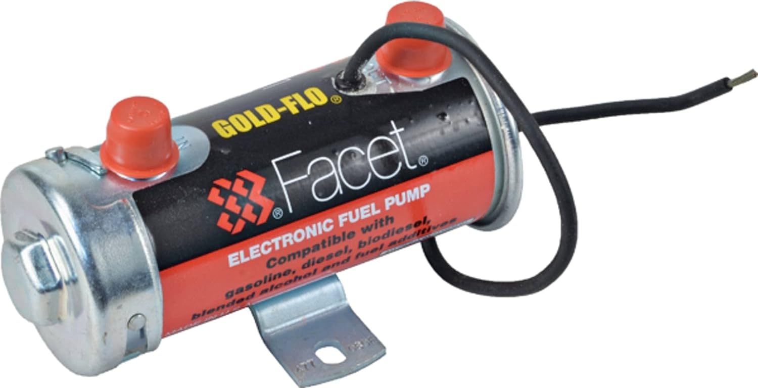 Facet 477060N, Facet Cylindrical 12v Fuel Pump, 1/8 NPT, 2.75-4 psi