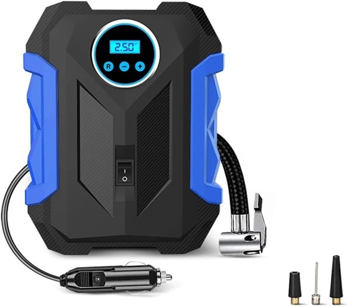 Portable Car Compressor Digital Tire Inflator Pump LED Light(Red)