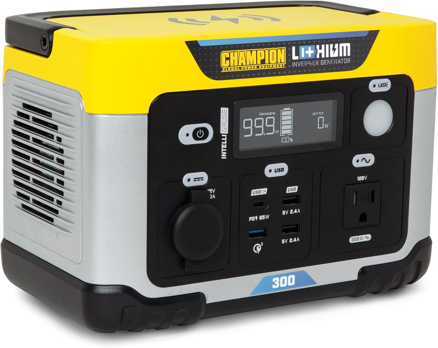 Champion Power Equipment 100593 3276-Wh Power Station 3200/1600-Watt Portable Lithium-Ion Battery Solar Generator