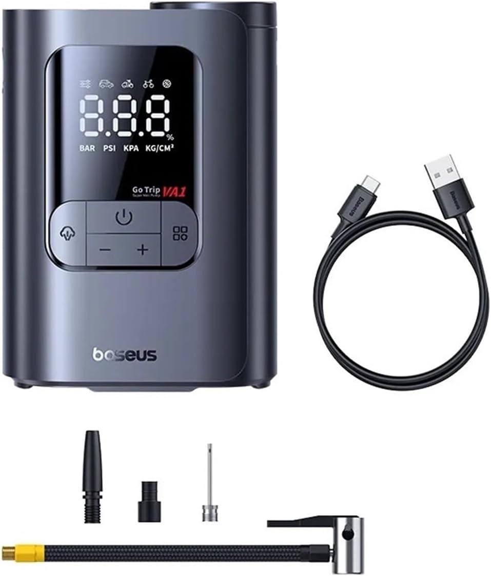 Wireless Car Air Pump - Portable LCD Digital Tire Inflator for Cars, Motorcycles, Bicycles, and Balls(Air Pump Style 1)