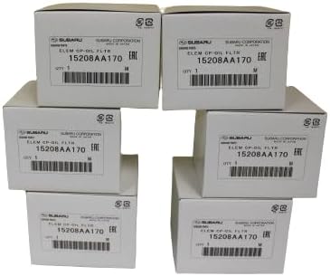 Set of 6 Genuine Fits Subaru Engine Oil Filter WRX 2015-19 - 15208AA170
